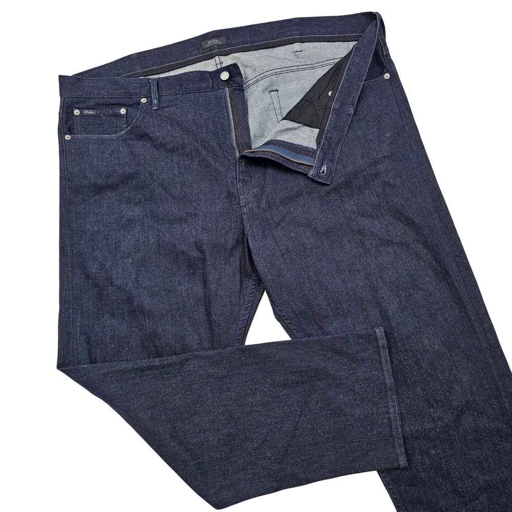 Polo Ralph Lauren Jeans Mens 46Bx30 Blue Dark Wash Straight Stretch Preppy